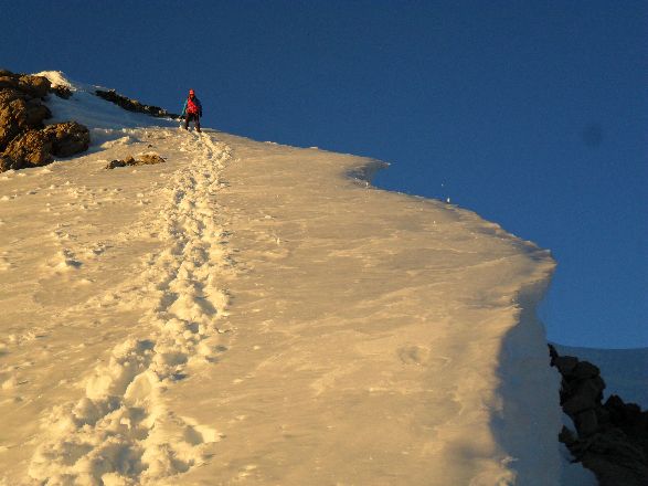 début d'une longue descente