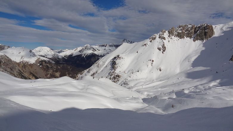 le vallon bien enneigé