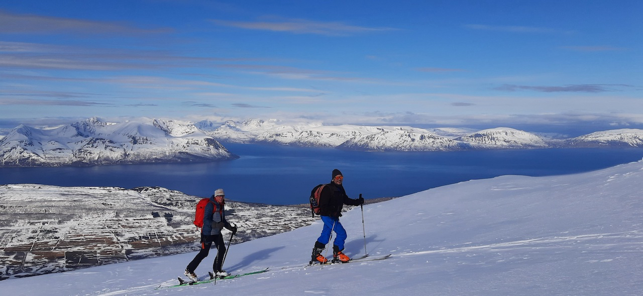 Ski jusqu'a la plage