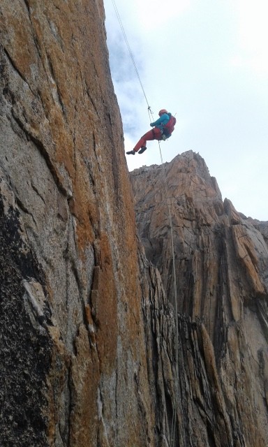 Descente de l'Aiguille du Minaret