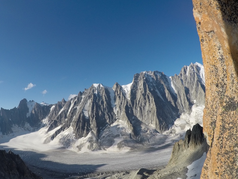 Les fameuse faces nord du glacier d'Argentière.